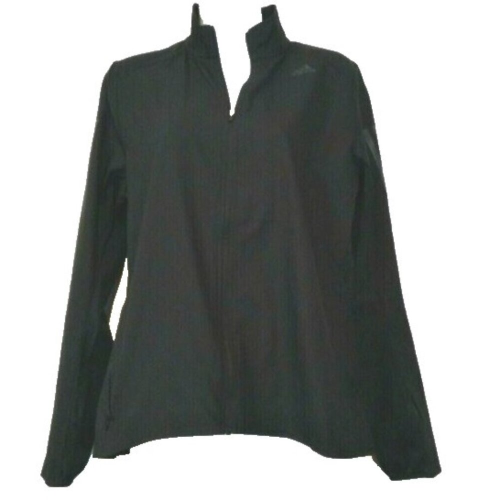 Adidas Womens Track Jacket‎ Small  Black Full Zip Outdoor Athletic Granola Girl